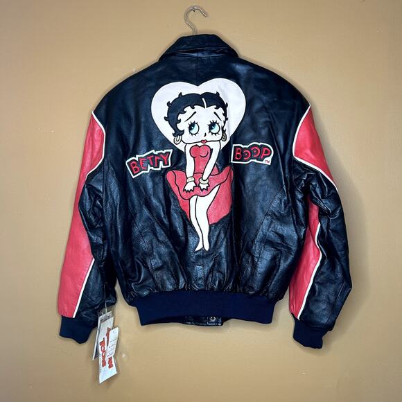 Vintage Betty Boop Leather Jacket American Toons By Excelled Leather - Picture 1 of 11